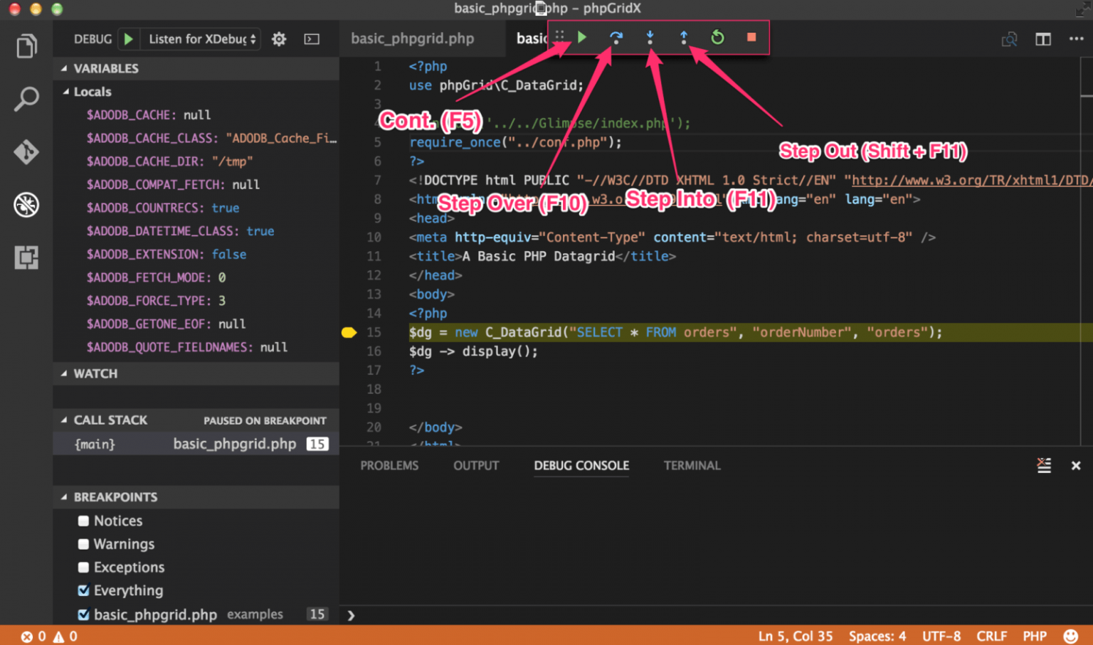 Visual studio code php debug настройка